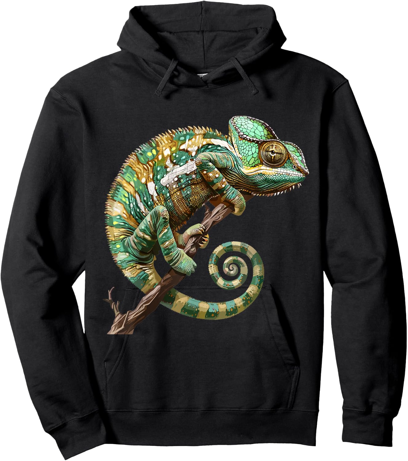 Chameleon, reptiles and Zoo Keeper Design Chameleon graphic, Chameleon , Small, Black Hoodie - Hoodie | Black