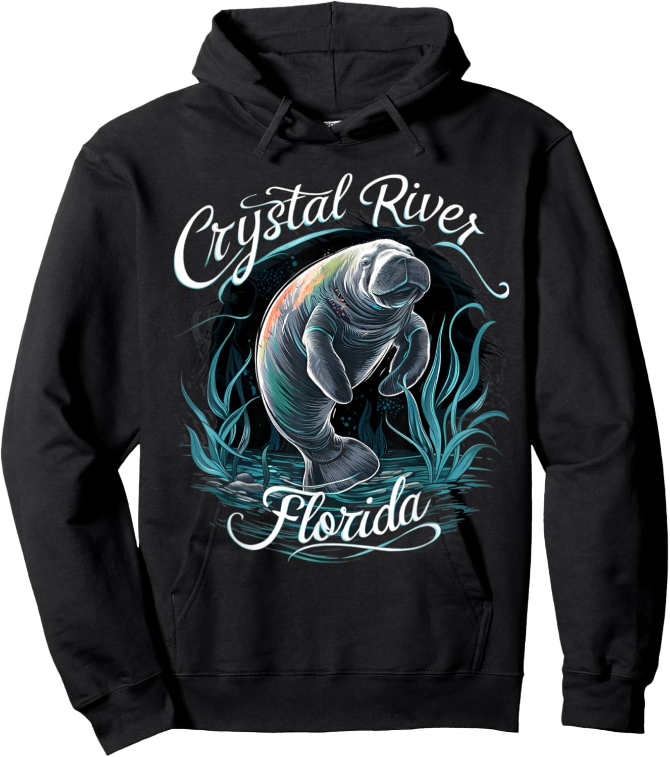 the manatees Crystal River Florida vacation manatee Hoodie - Hoodie | Black