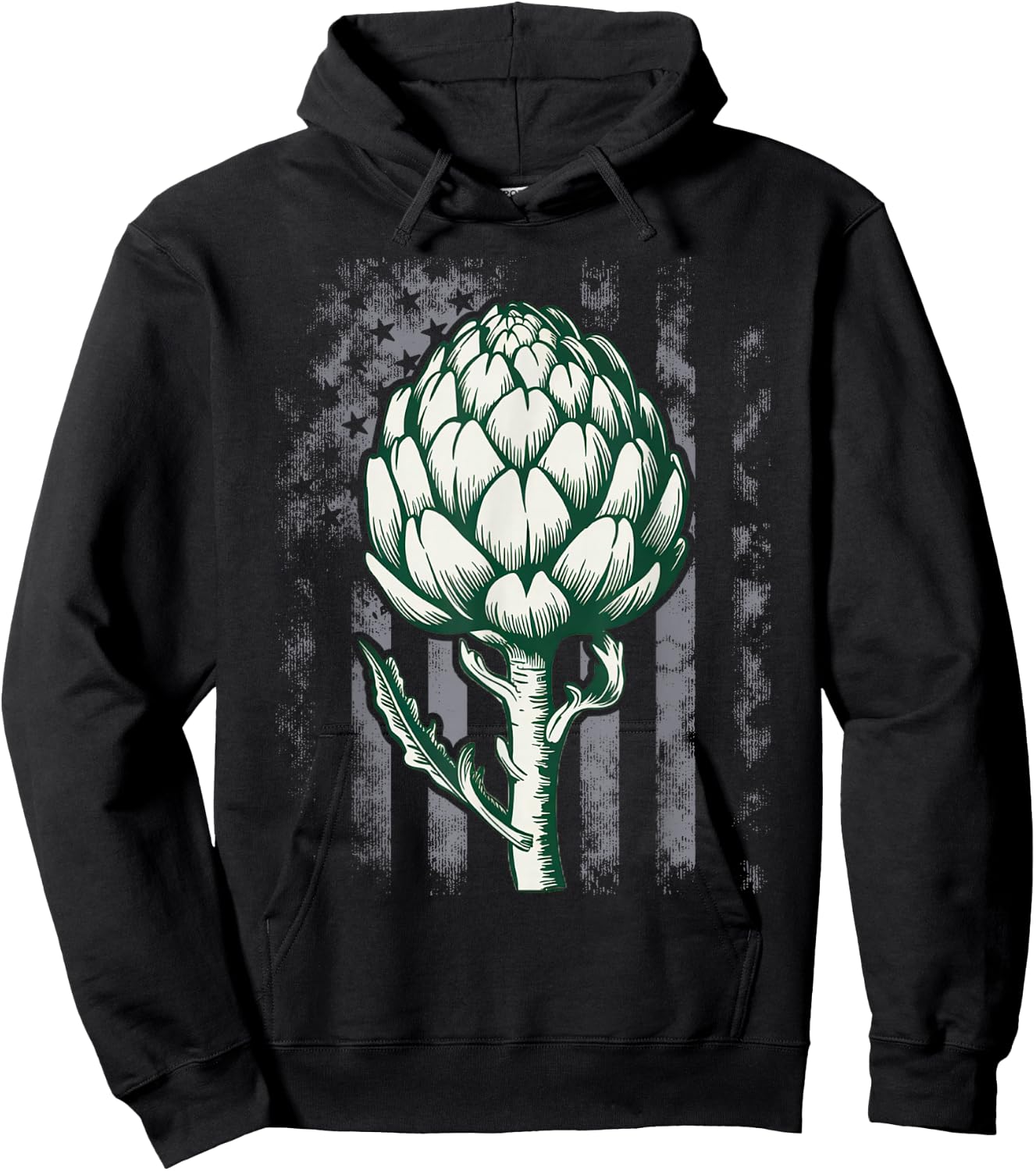 Artichoke Vegetable Artichoke Retro Vintage Hoodie - Hoodie | Black