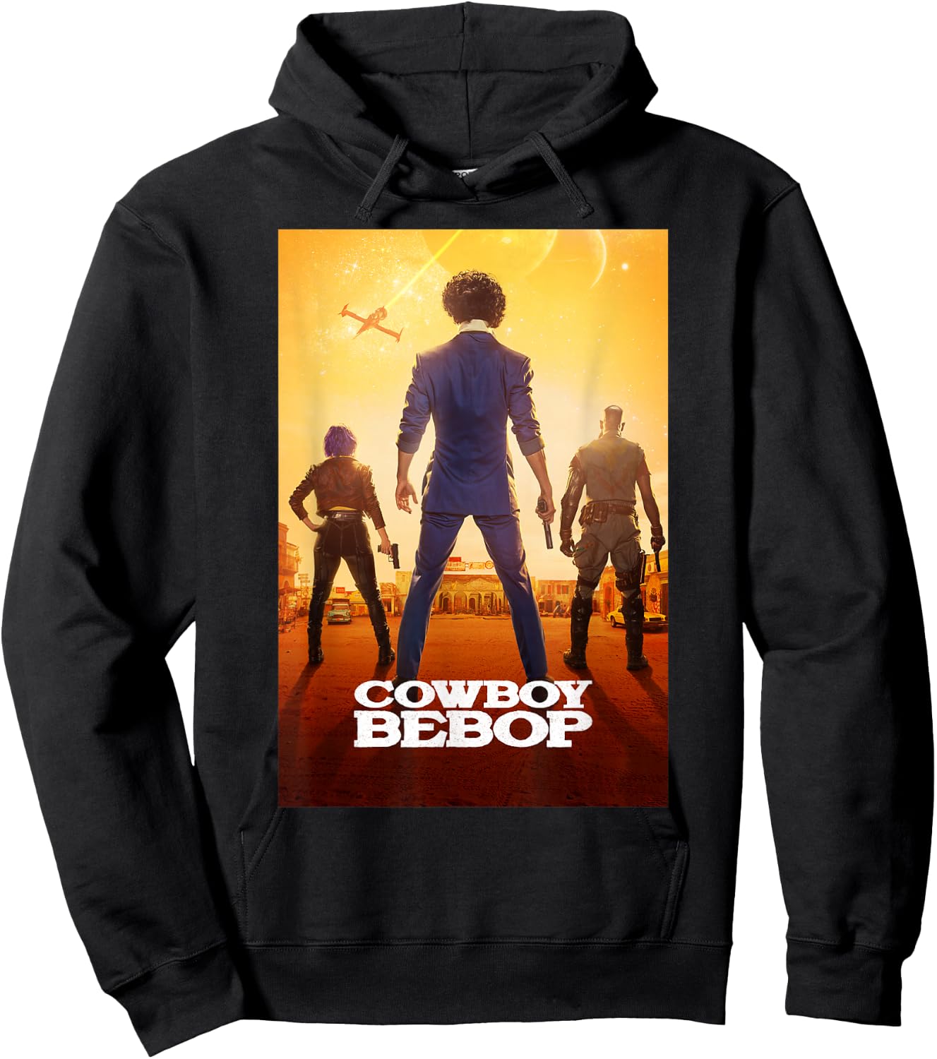 Cowboy Bebop Trio Chase Poster Hoodie - Hoodie | Black