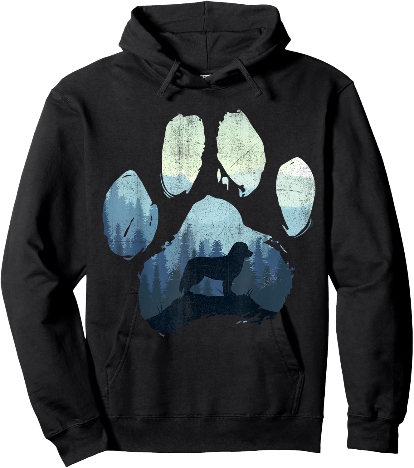Bernese Mountain Dog Paw Mum Dad Mountains , black Hoodie - Hoodie | Black