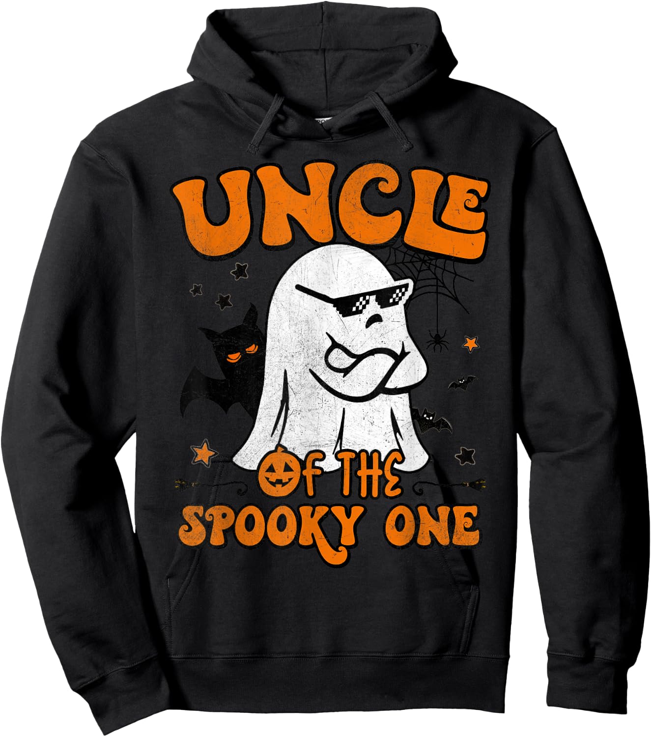 Uncle of the Spooky One Retro Matching Family Halloween Hoodie - Hoodie | Black