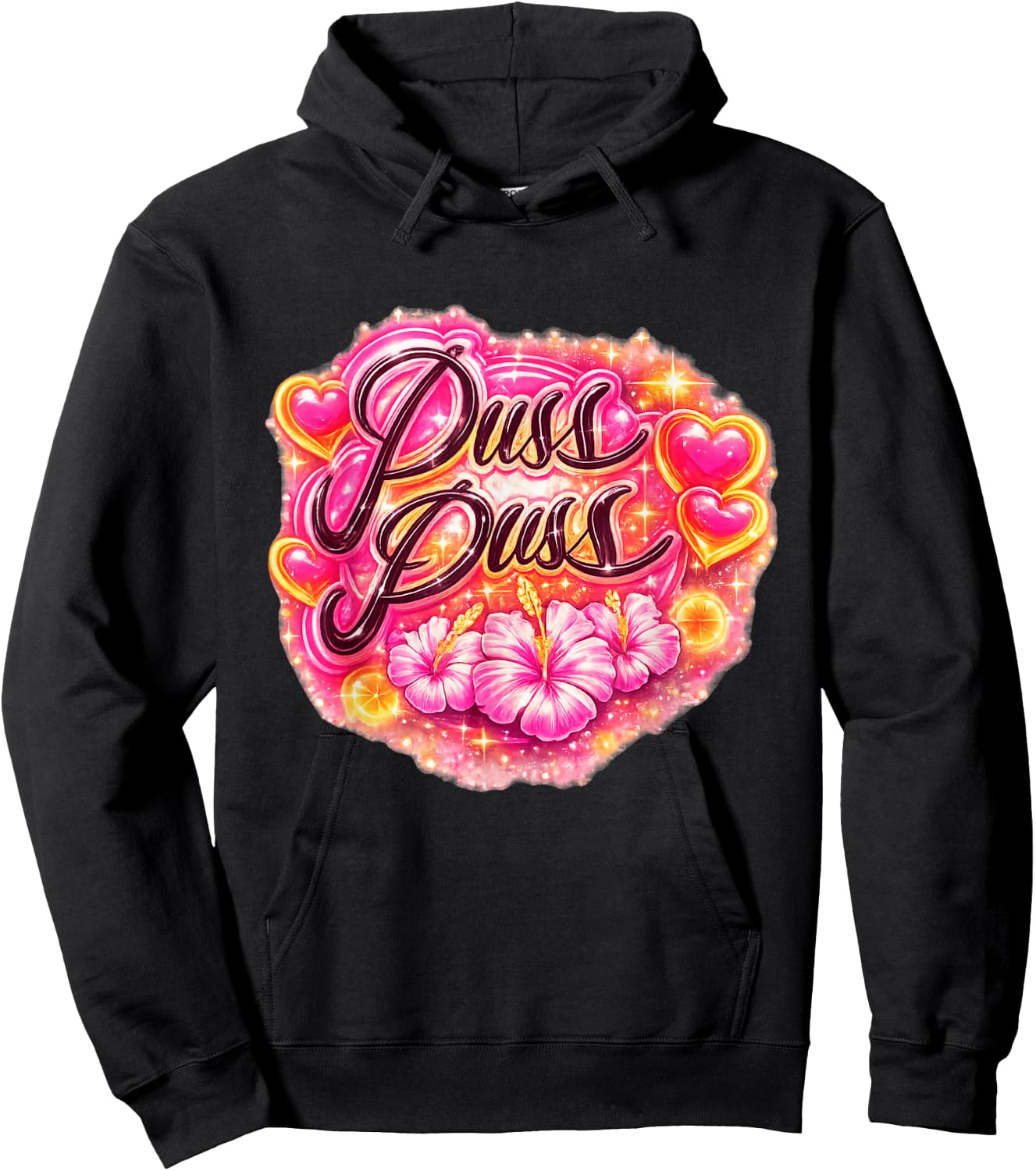 Retro Cat Lover Graphic Puss Pus Midnight Sun Cats Nordic Hoodie - Hoodie | Black