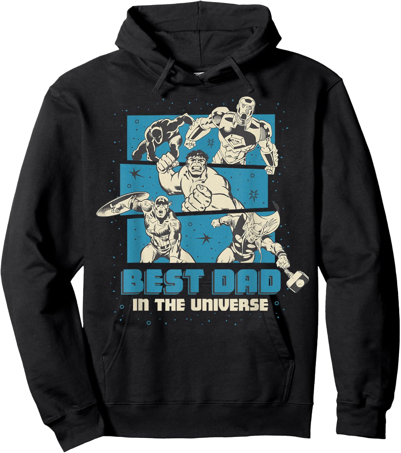 Marvel Avengers Father's Day Best Dad in The Universe Hoodie - Hoodie | Black