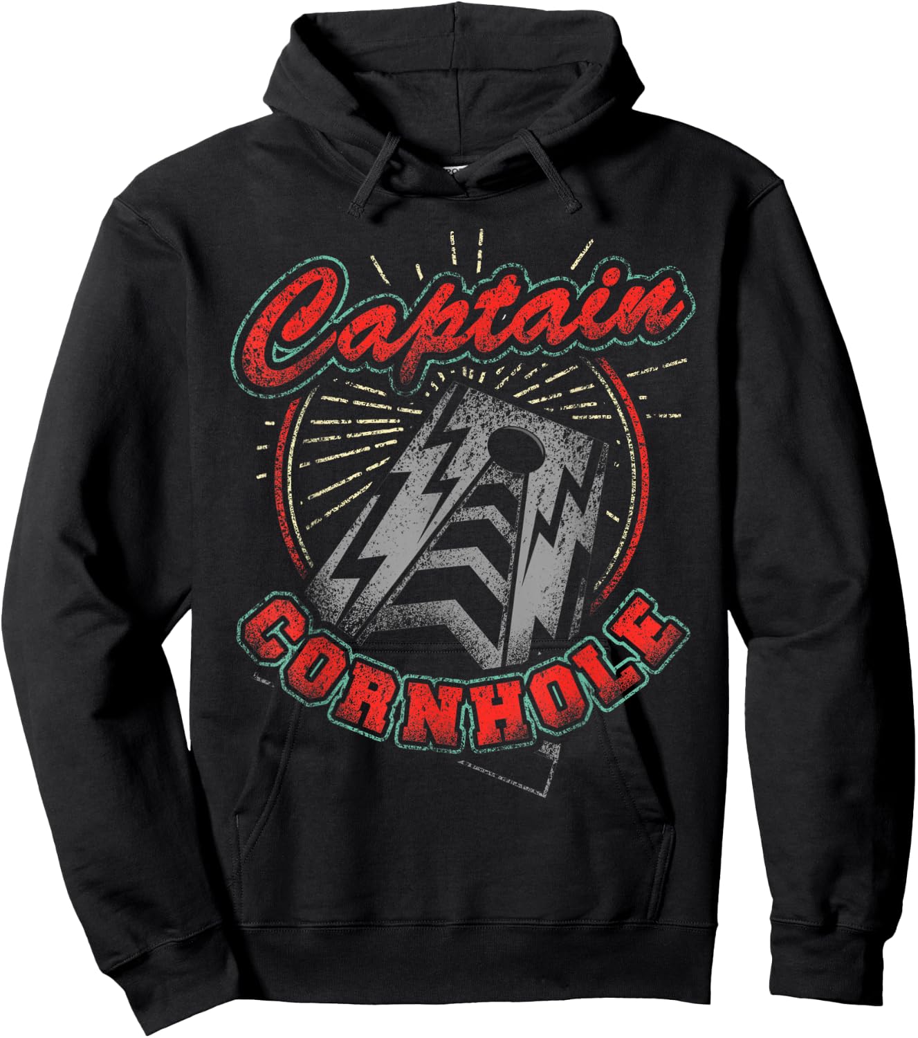Captain Cornhole Funny Hoodie - Hoodie | Black