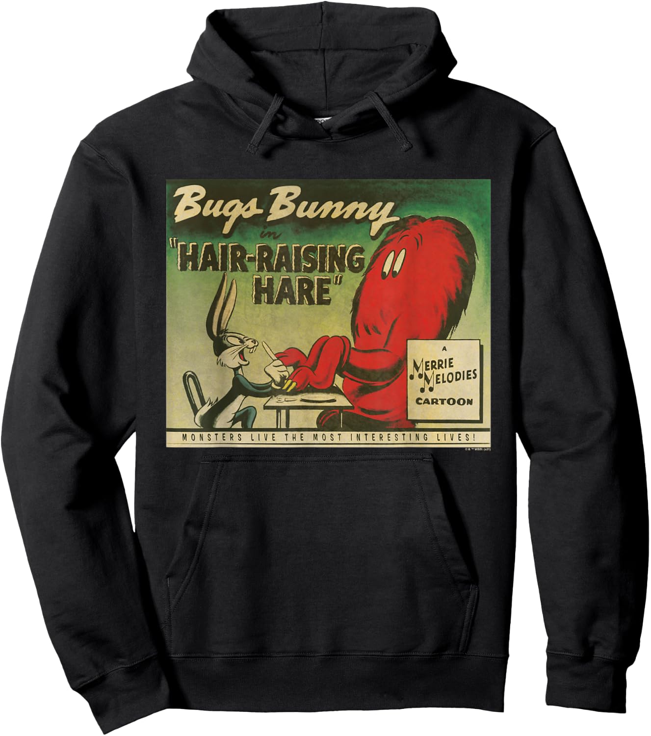 Looney Tunes Bugs Bunny Hair-Raising Hare Hoodie - Hoodie | Black