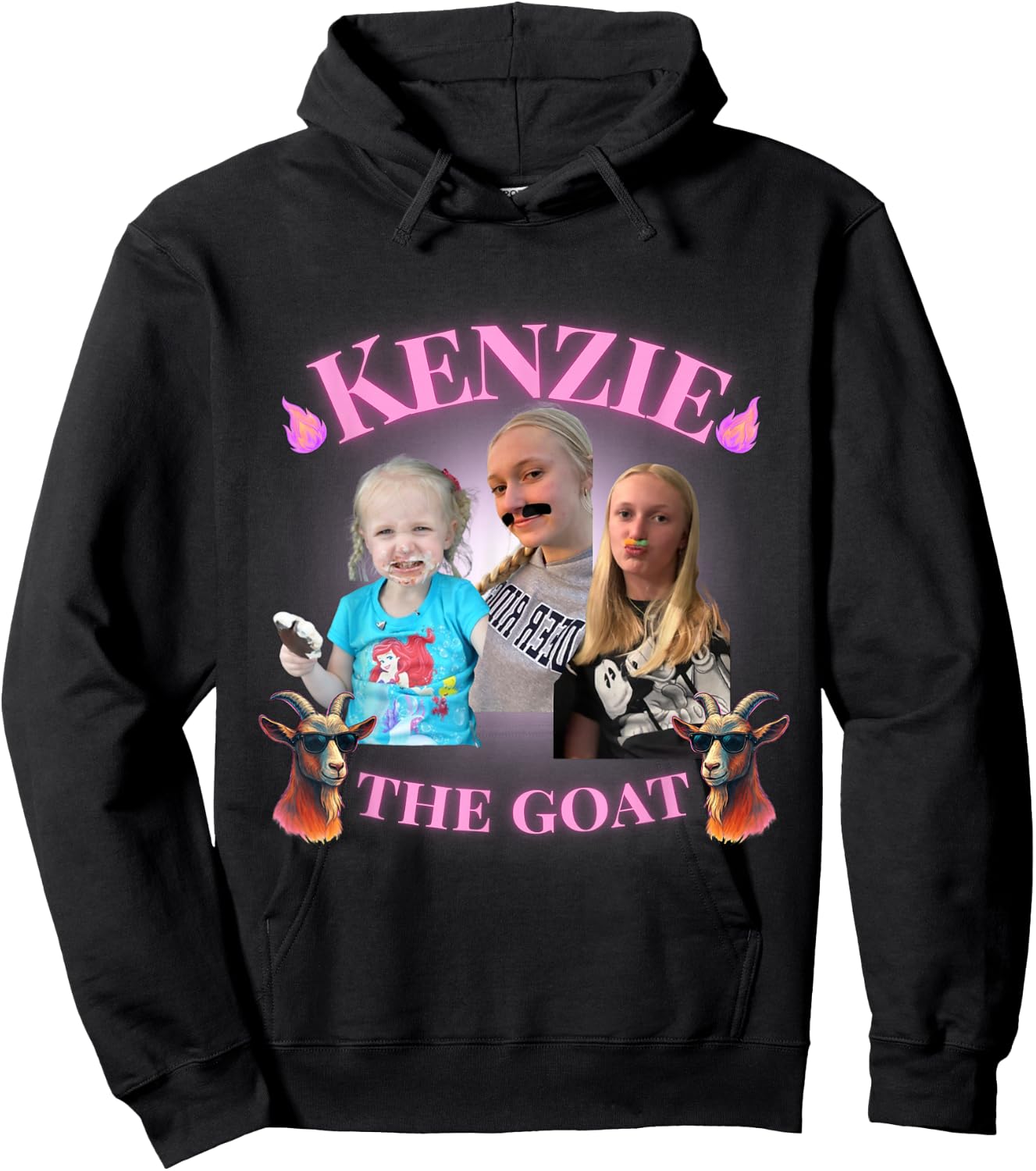 Kenzie is the Goat Hoodie - Hoodie | Black