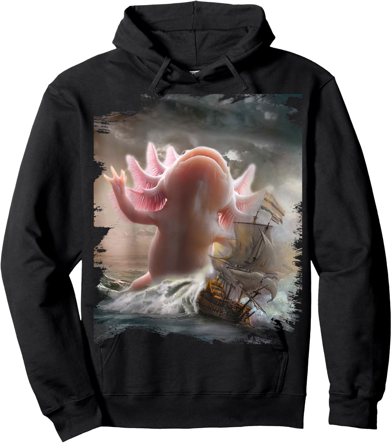 Giant Axolotl Sea Monster Kraxolotl Hoodie - Hoodie | Black
