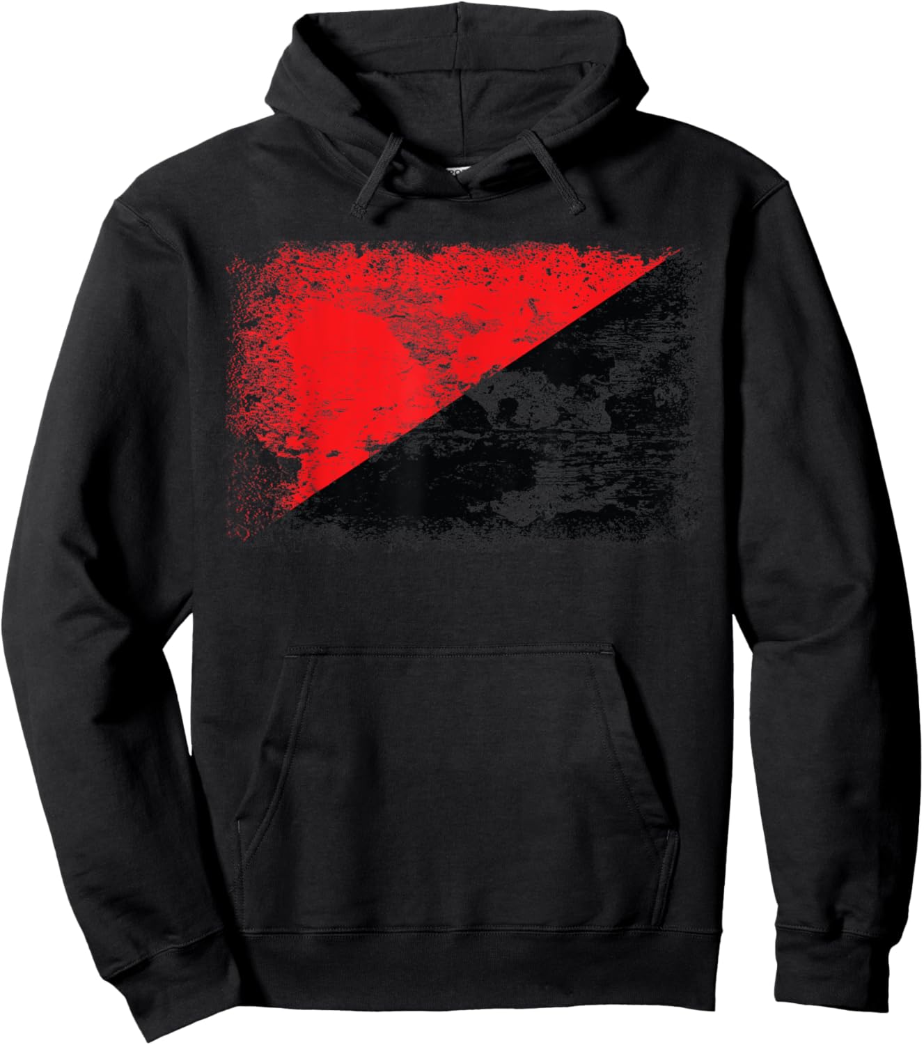 Red Black Anarchy Flag | Anarchist Flag Hoodie - Hoodie | Black