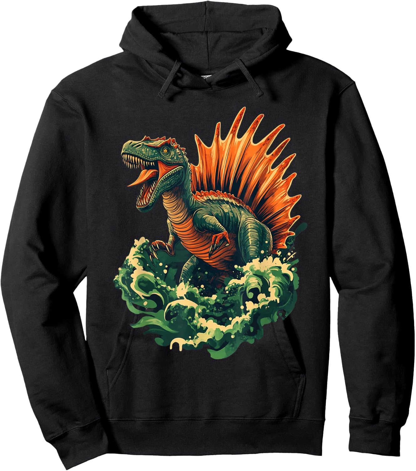 Cool Spinosaurus Graphic Dinosaur Dino Lover Hoodie - Hoodie | Black
