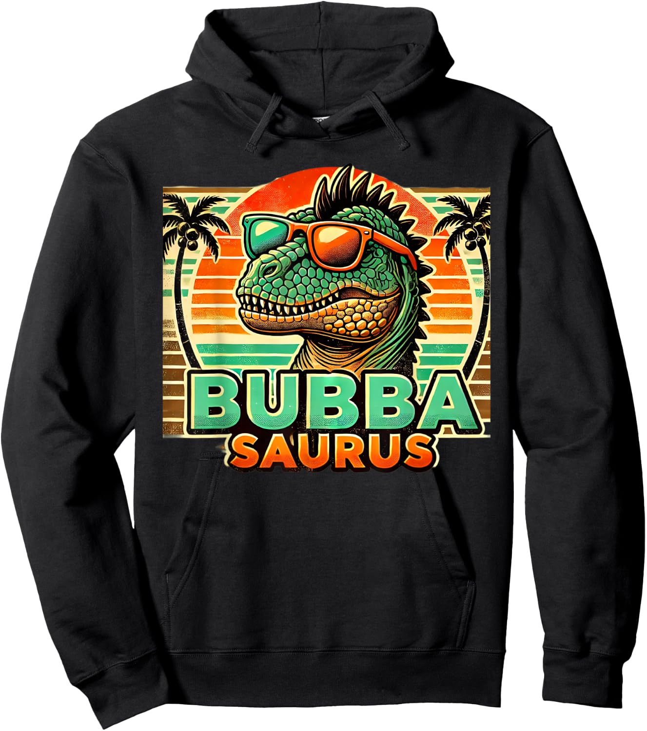 bubba saurus dinosaur dad father's day Bubbasaurus Hoodie - Hoodie | Black