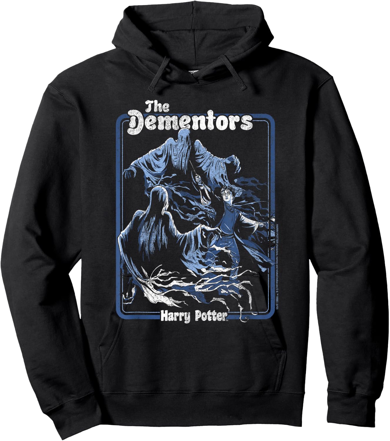 Harry Potter Dementors Kiss Vintage - Black, Classic Fit, , Short Sleeve Hoodie - Hoodie | Black