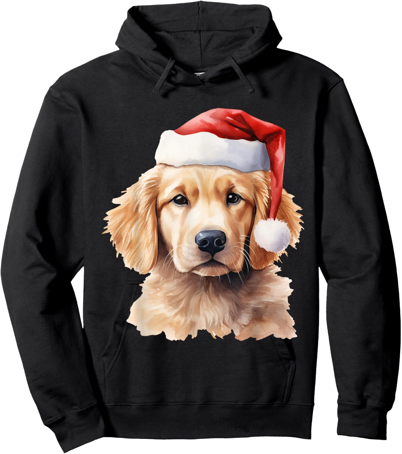 Golden Retriever Christmas Winter Dog Hoodie - Hoodie | Black