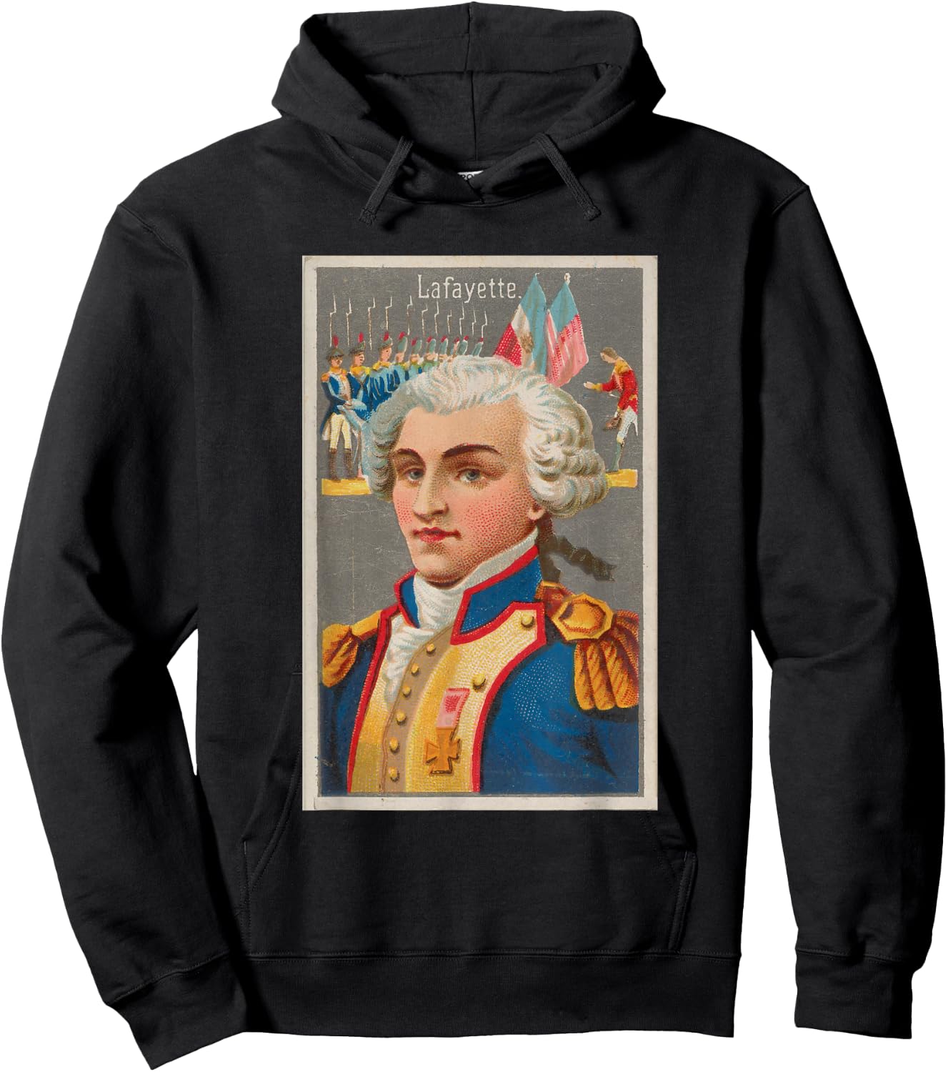 Marquis de Lafayette T Shirt Hoodie - Hoodie | Black
