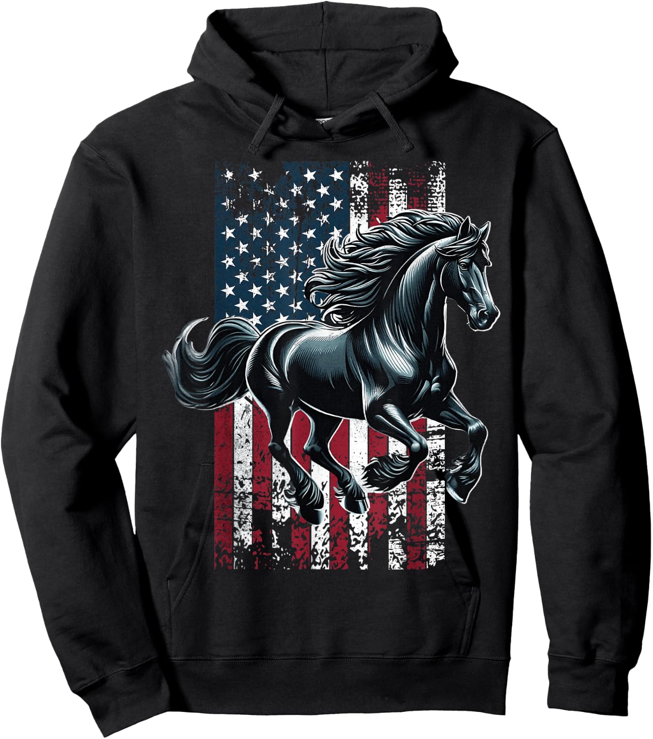 American Friesian Horse US Friesian Horse Hoodie - Hoodie | Black
