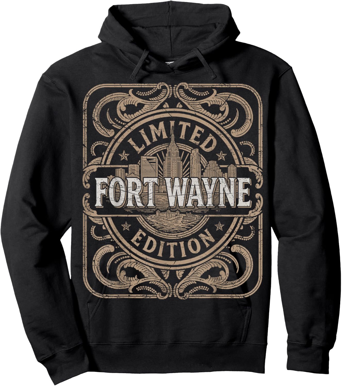 Fort Wayne Vintage Fort Wayne Indiana Hoodie - Hoodie | Black