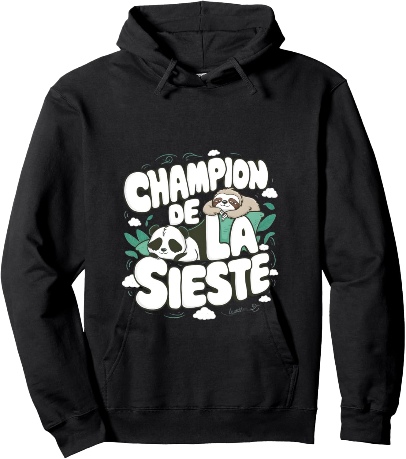 Champion nap Man funny phrase , Black, S Hoodie - Hoodie | Black