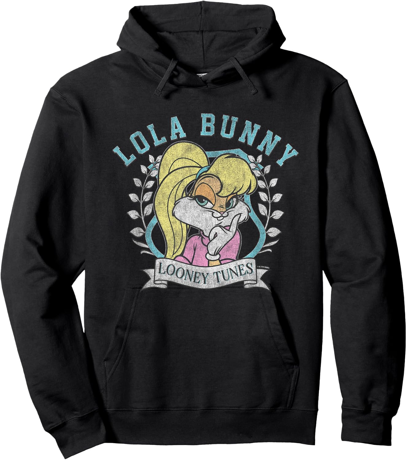 Looney Tunes Lola Bunny Distressed Portrait Hoodie - Hoodie | Black