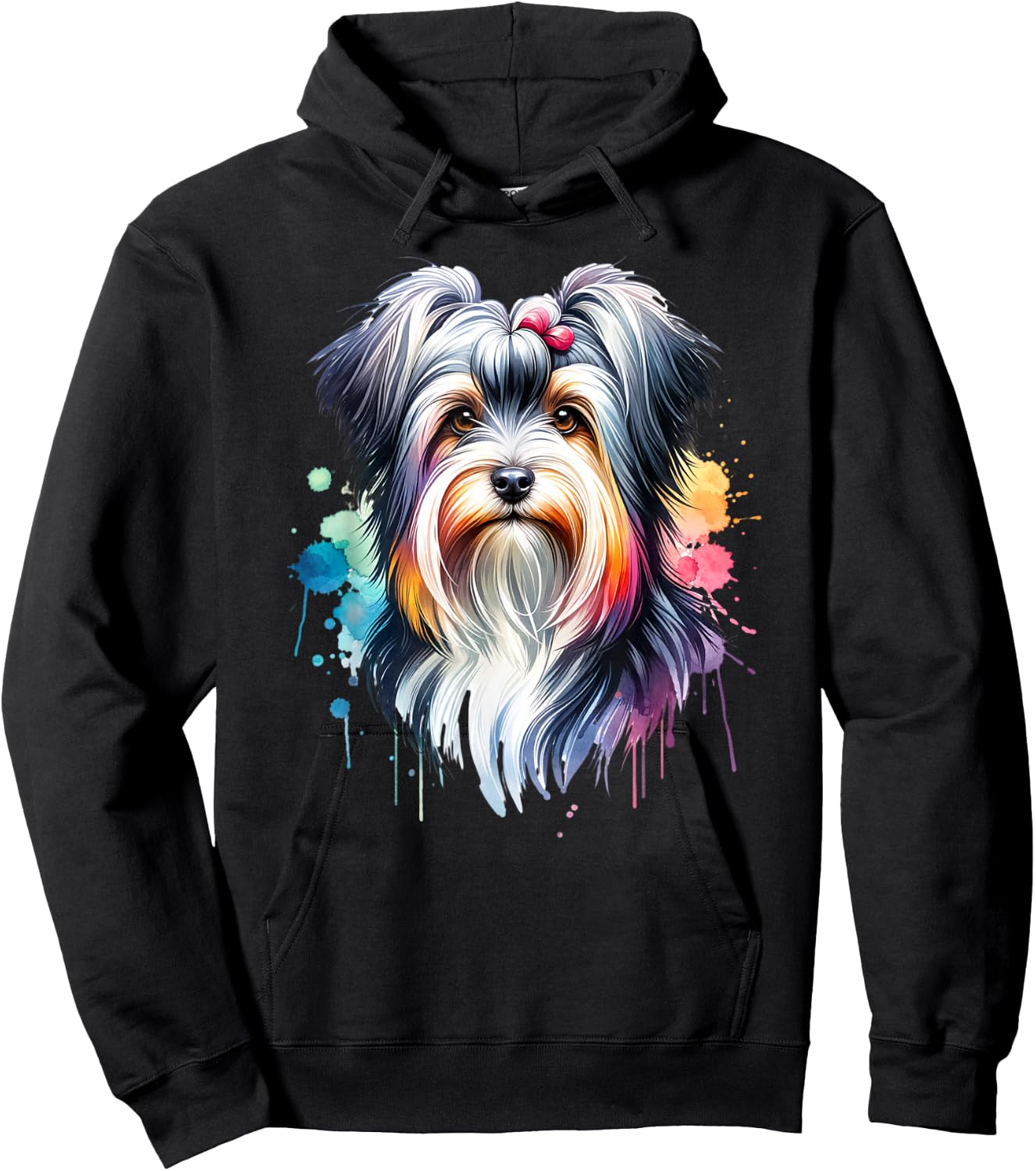 Biewer Terrier Dog Artwork Hoodie - Hoodie | Black