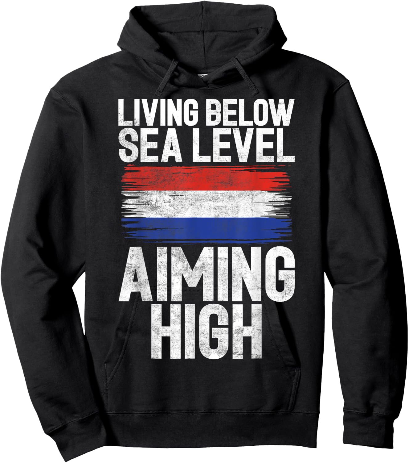 Living below Seal Level Aiming High Dutch Hoodie - Hoodie | Black
