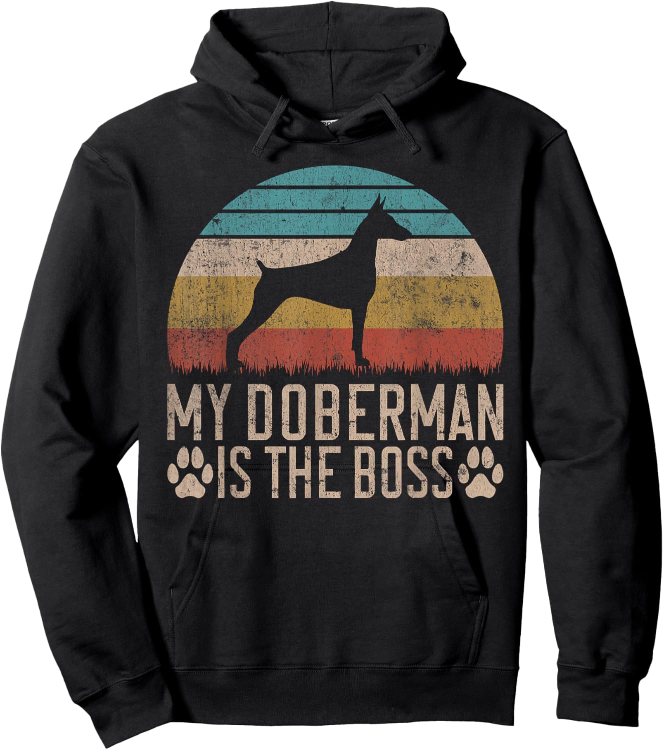 My Doberman is the Boss Doberman Hoodie - Hoodie | Black