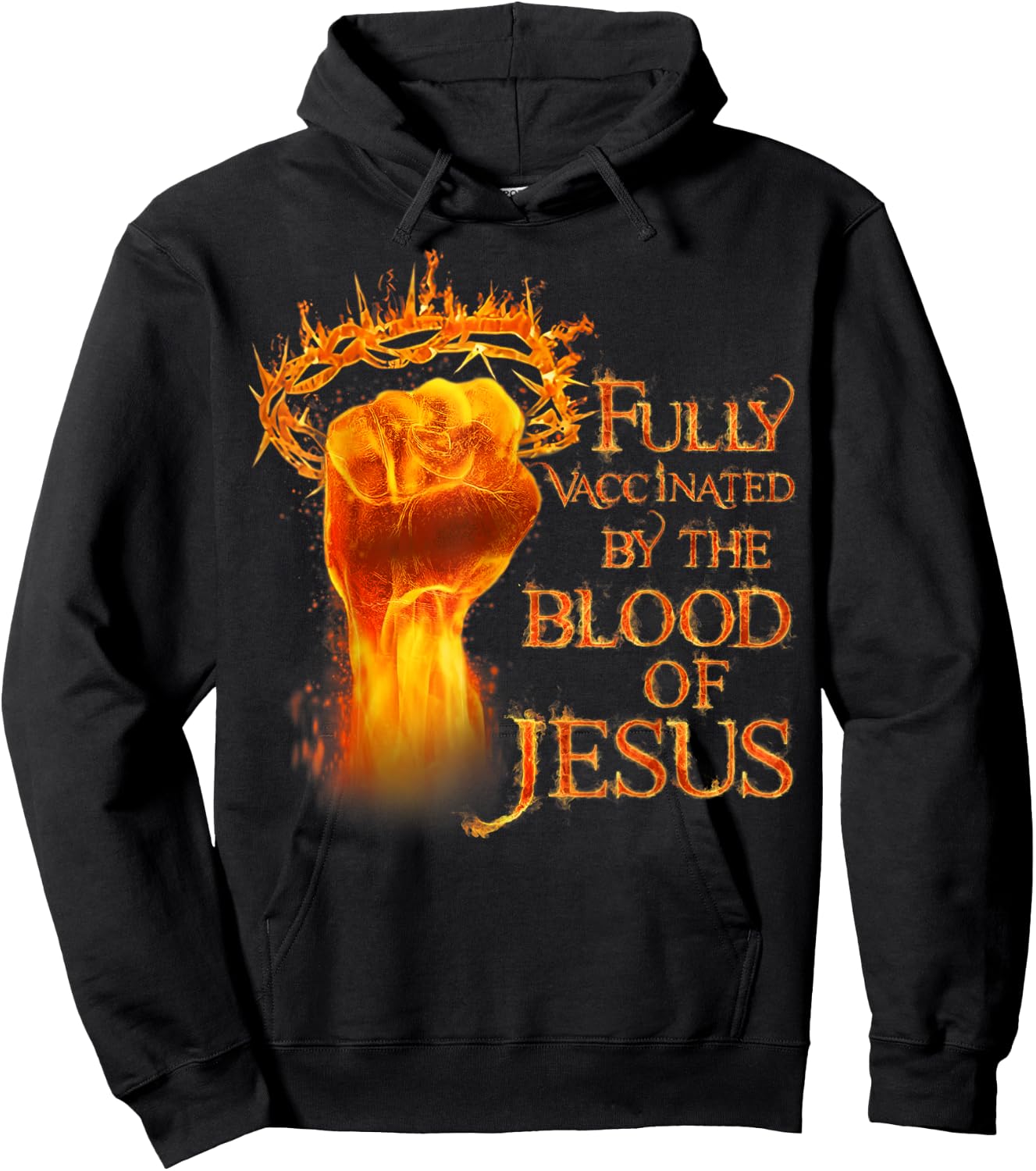 Funny Christian Fully Vaccinated By The Blood Of Jesus Hoodie - Hoodie | Black