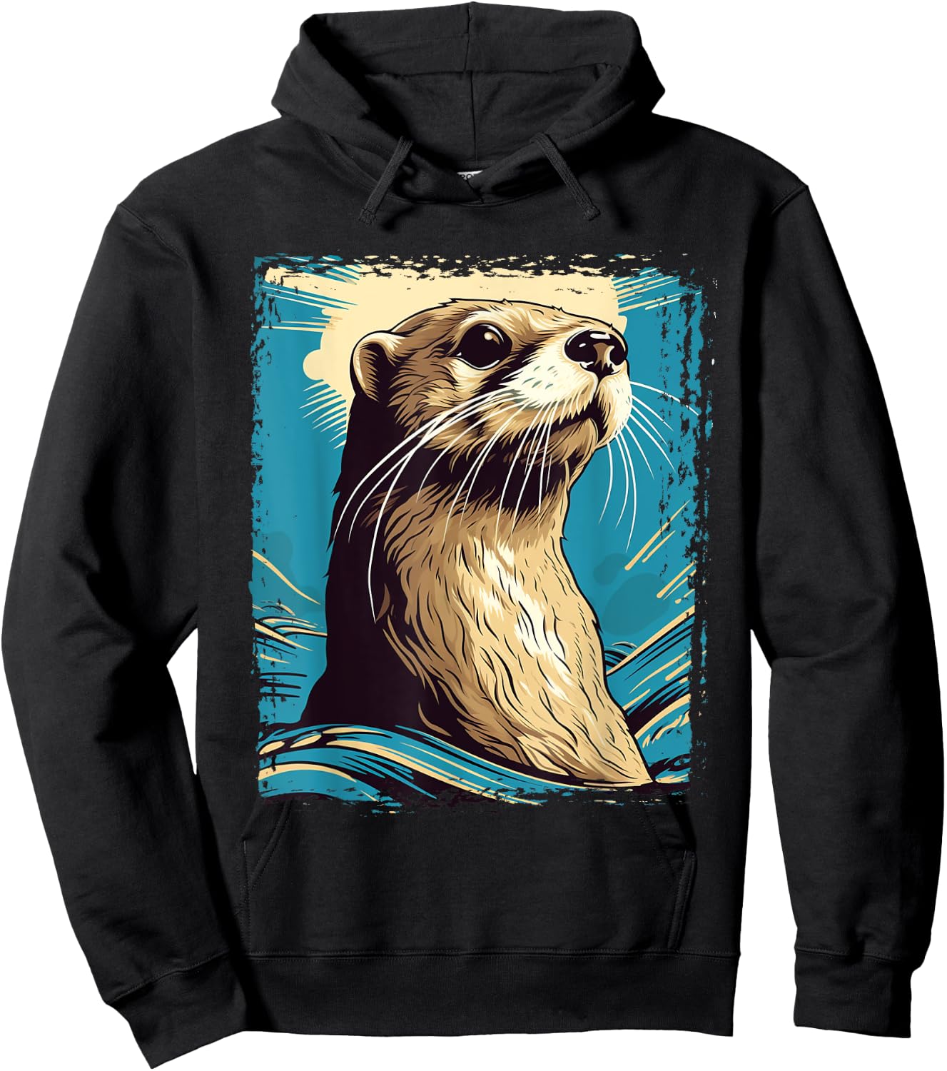 River Otter t shirt for boys & girls Cute Otter Animal Funny Hoodie - Hoodie | Black