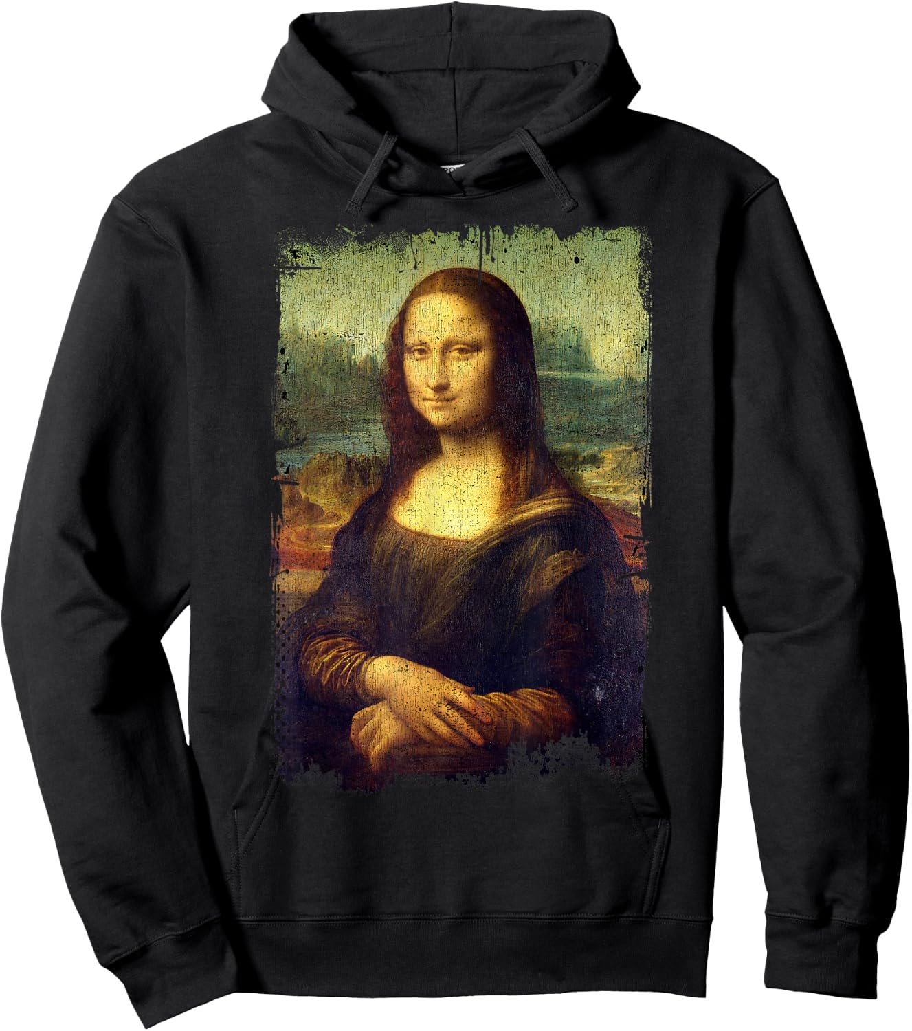 Mona Lisa by Leonardo da Vinci Famous Painting , black Hoodie - Hoodie | Black