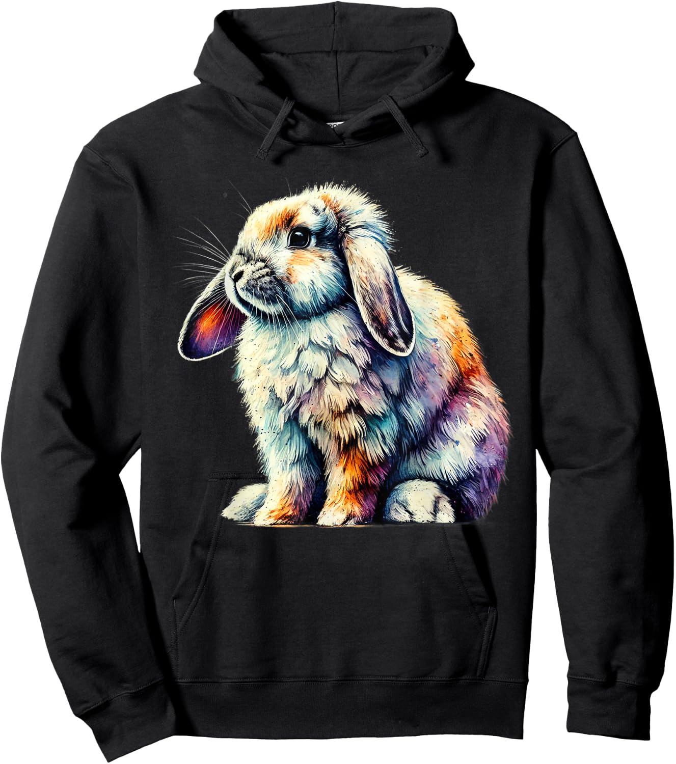 Rabbit Animal Lover Cute Rabbit Bunny Art Hoodie - Hoodie | Black