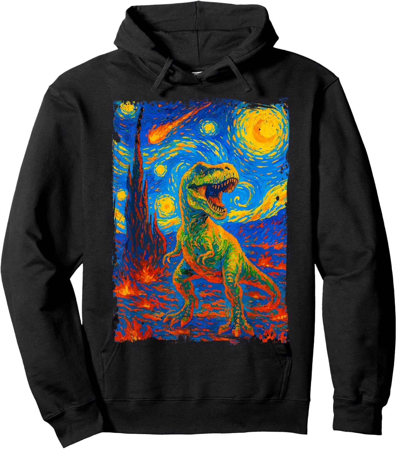 Dinosaur T-Rex Retro Novelty Men Kids Women Funny Dinosaur Hoodie - Hoodie | Black