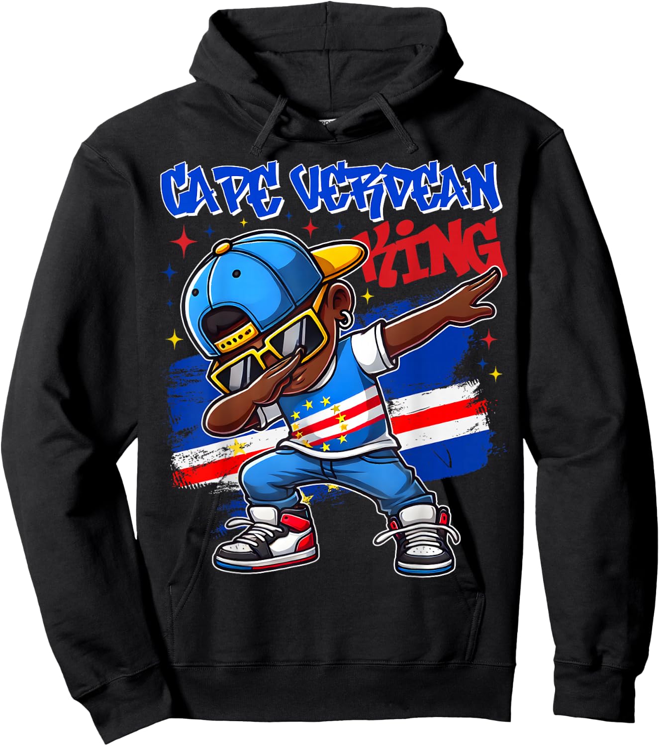 King of Cape Verde dabbing Cape Verde Flag Children's Pride , Black, S Hoodie - Hoodie | Black