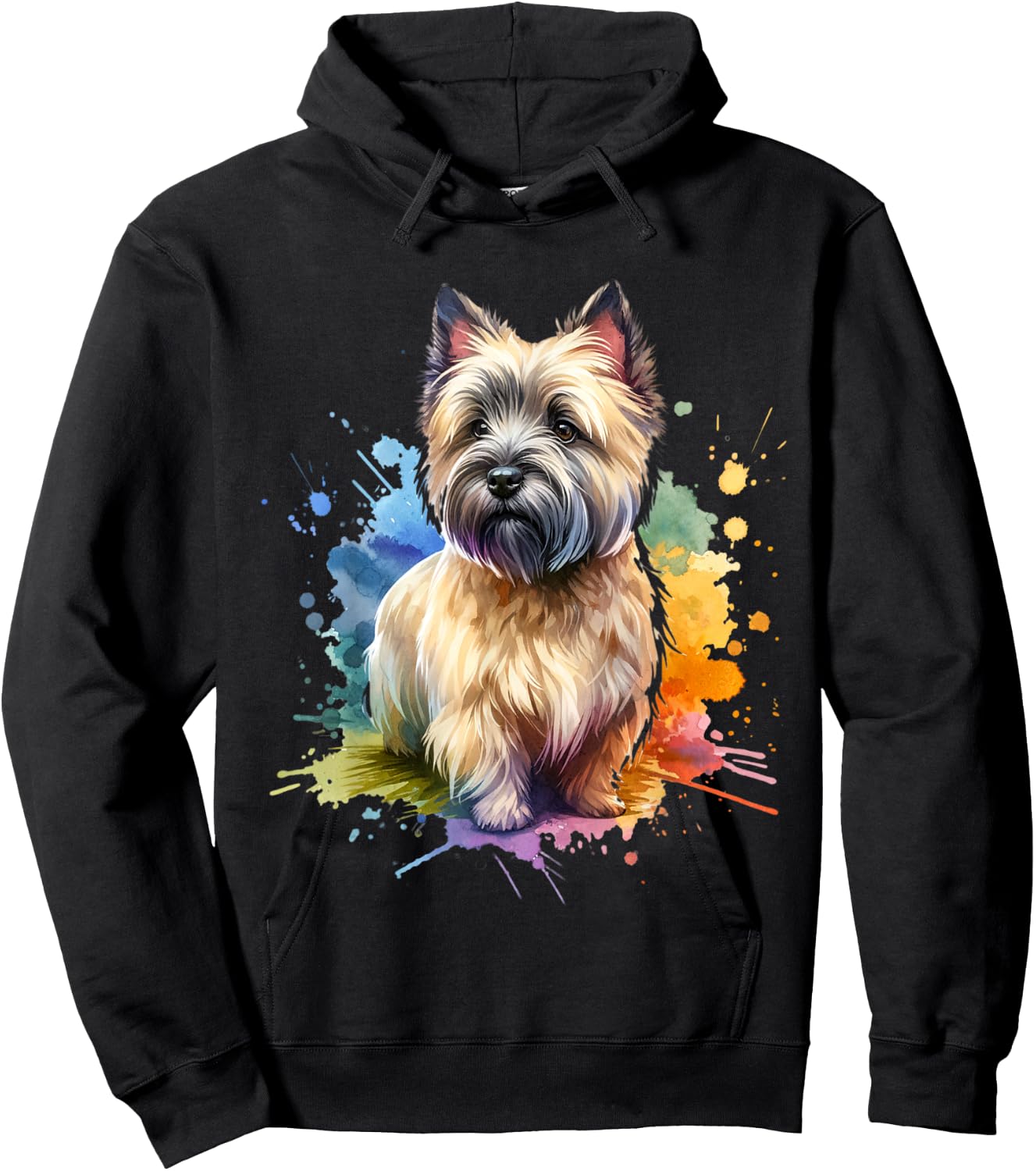 Cairn Terrier Dog Artwork Hoodie - Hoodie | Black