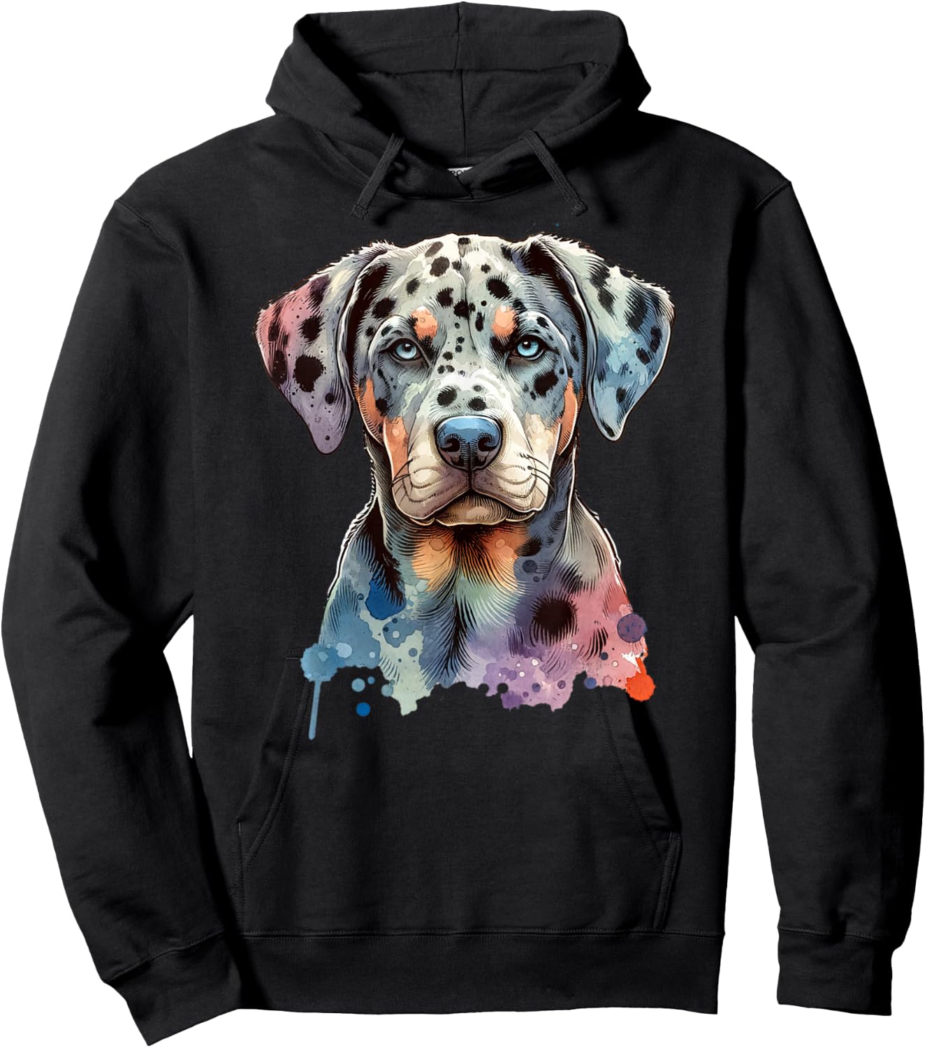 Catahoula Leopard Dog Artwork Hoodie - Hoodie | Black