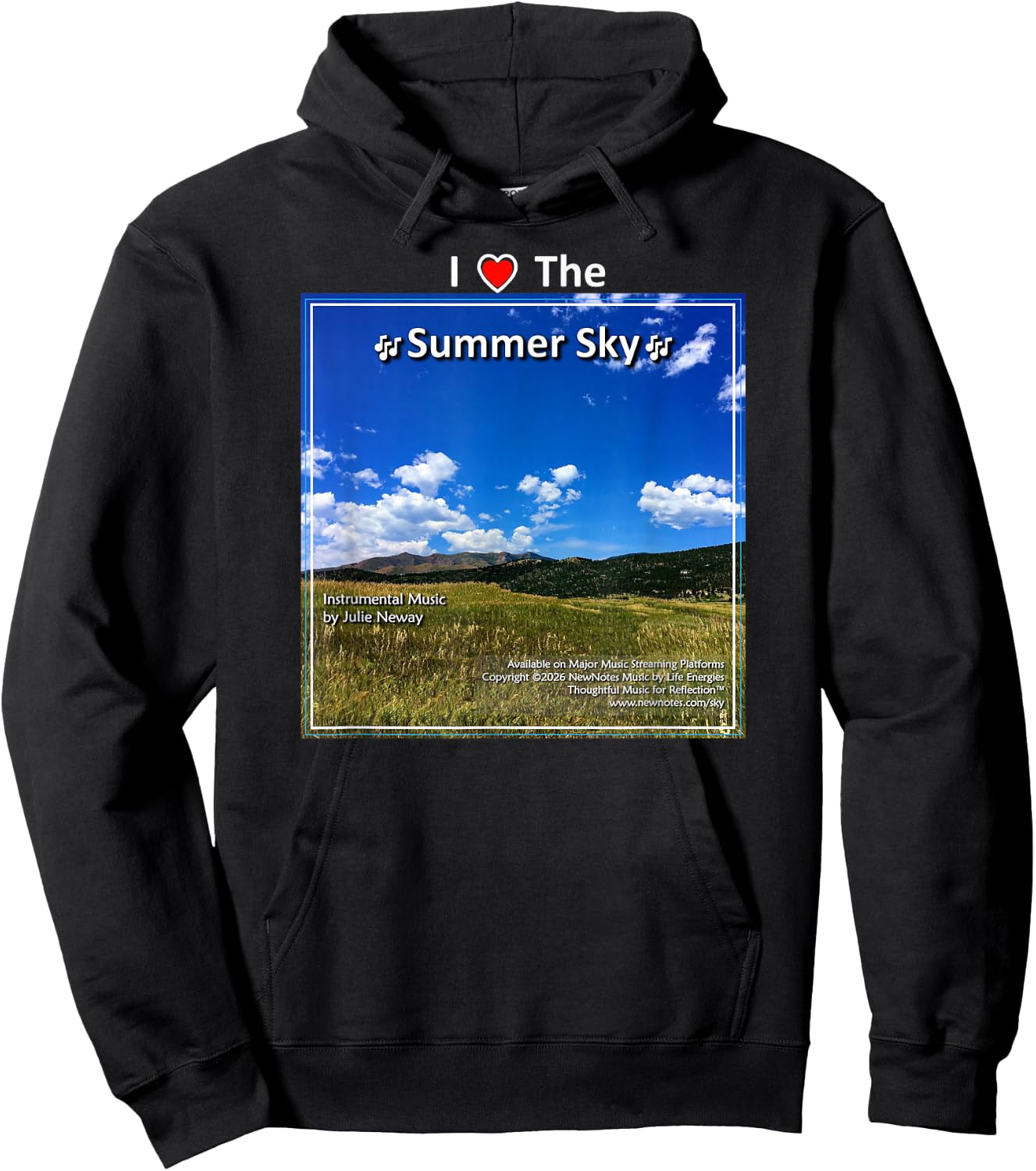 I Love the Summer Sky by Julie Neway Hoodie - Hoodie | Black