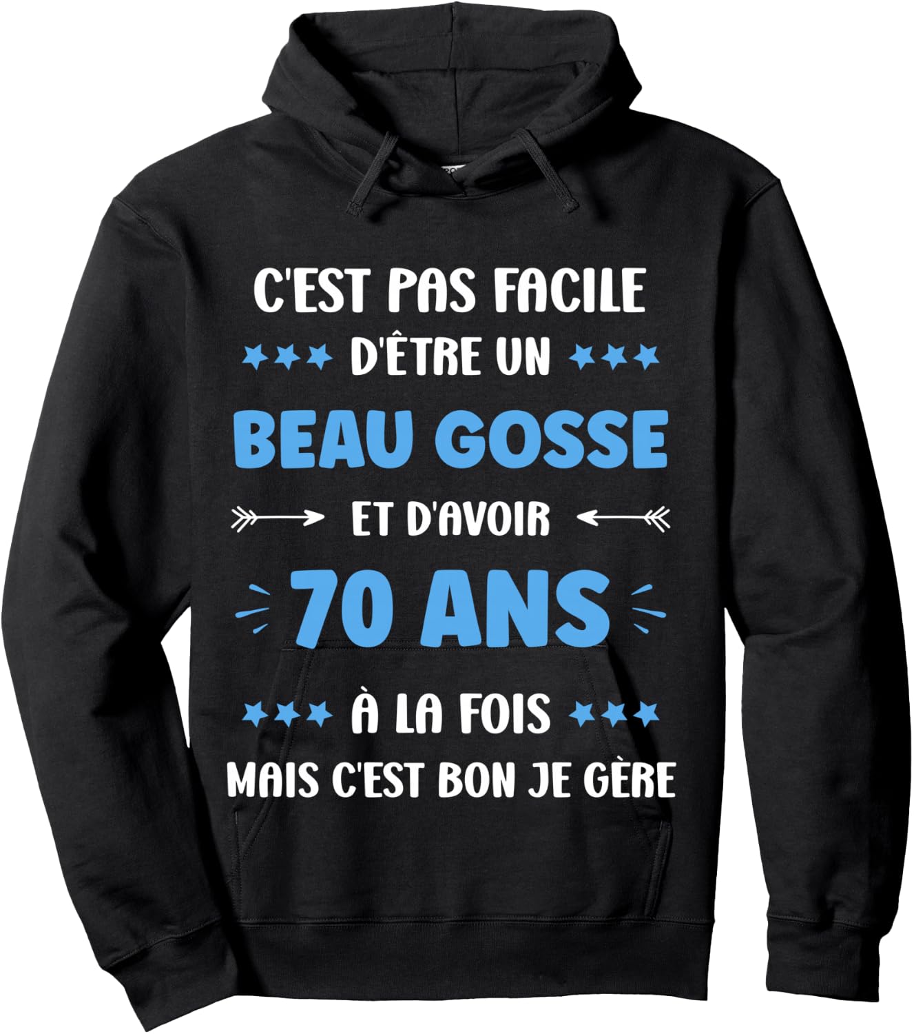 Humor 70th Birthday Man 70 Years , Black, S Hoodie - Hoodie | Black