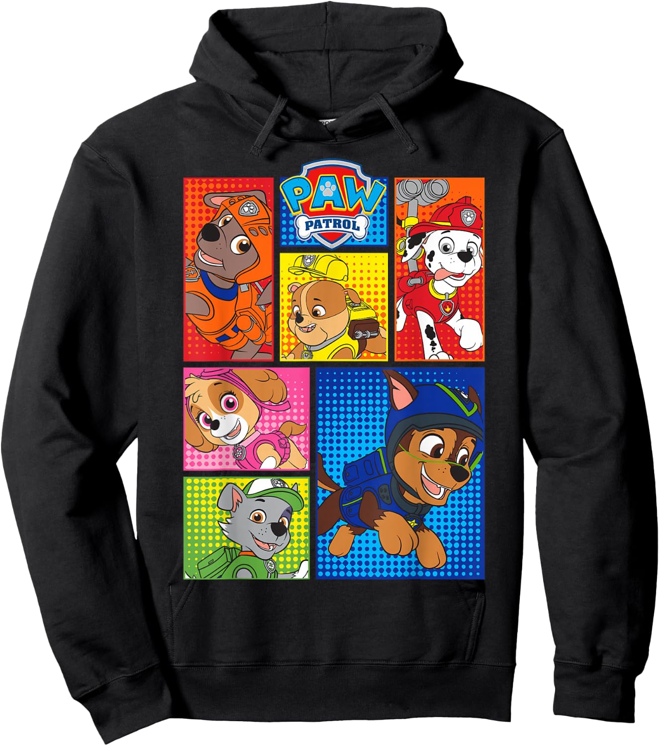 Paw Patrol Group Shot of Pups In Formen Hoodie - Hoodie | Black