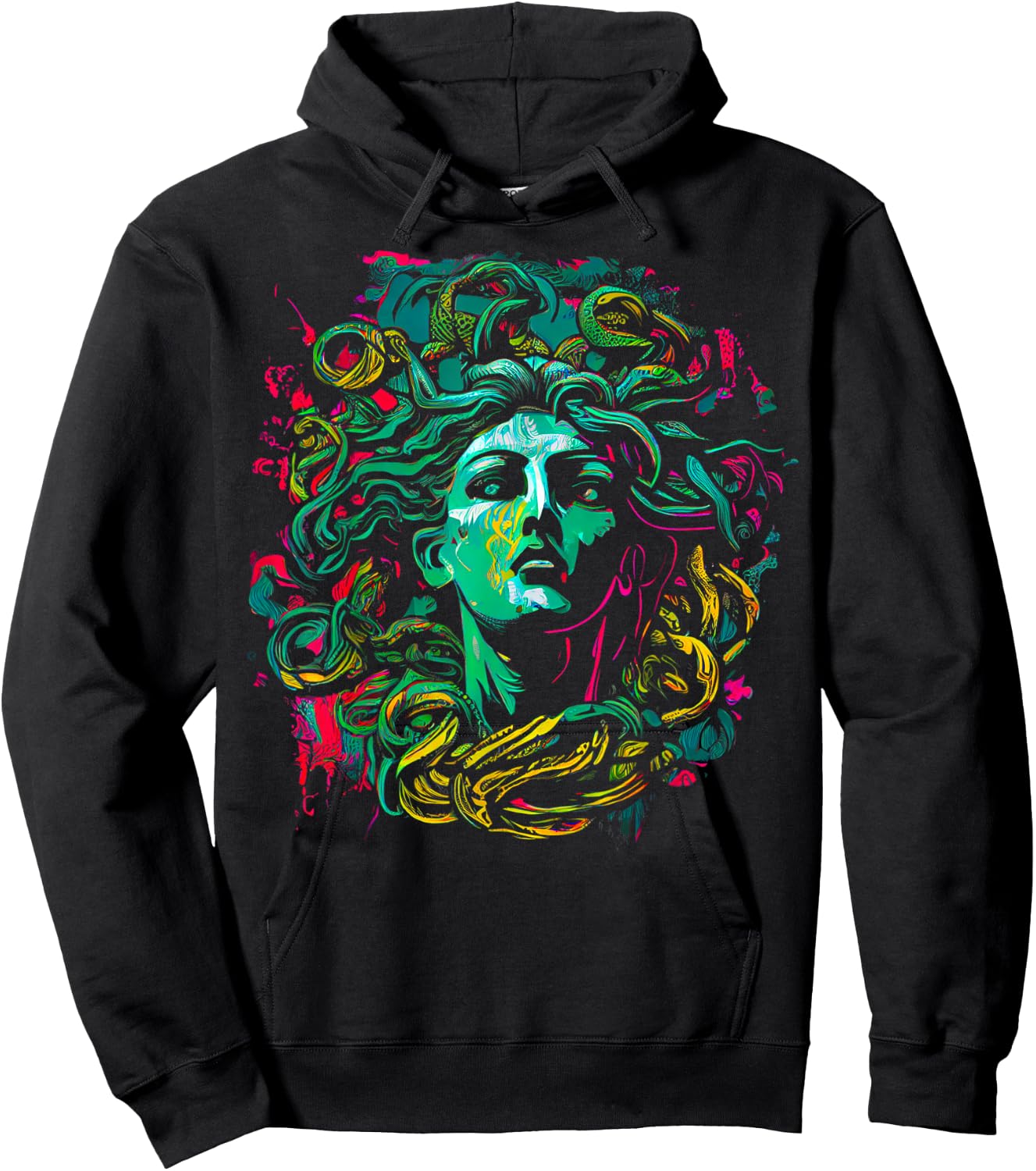 Medusa Greek Mythology Snake Hair Hoodie - Hoodie | Black