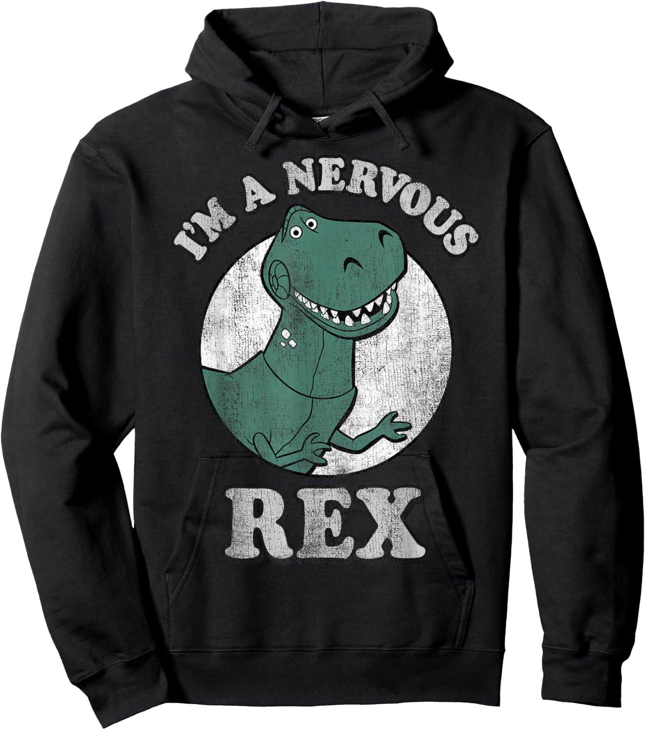 Disney Pixar Toy Story I'm A Nervous Rex Dinosaur Hoodie - Hoodie | Black