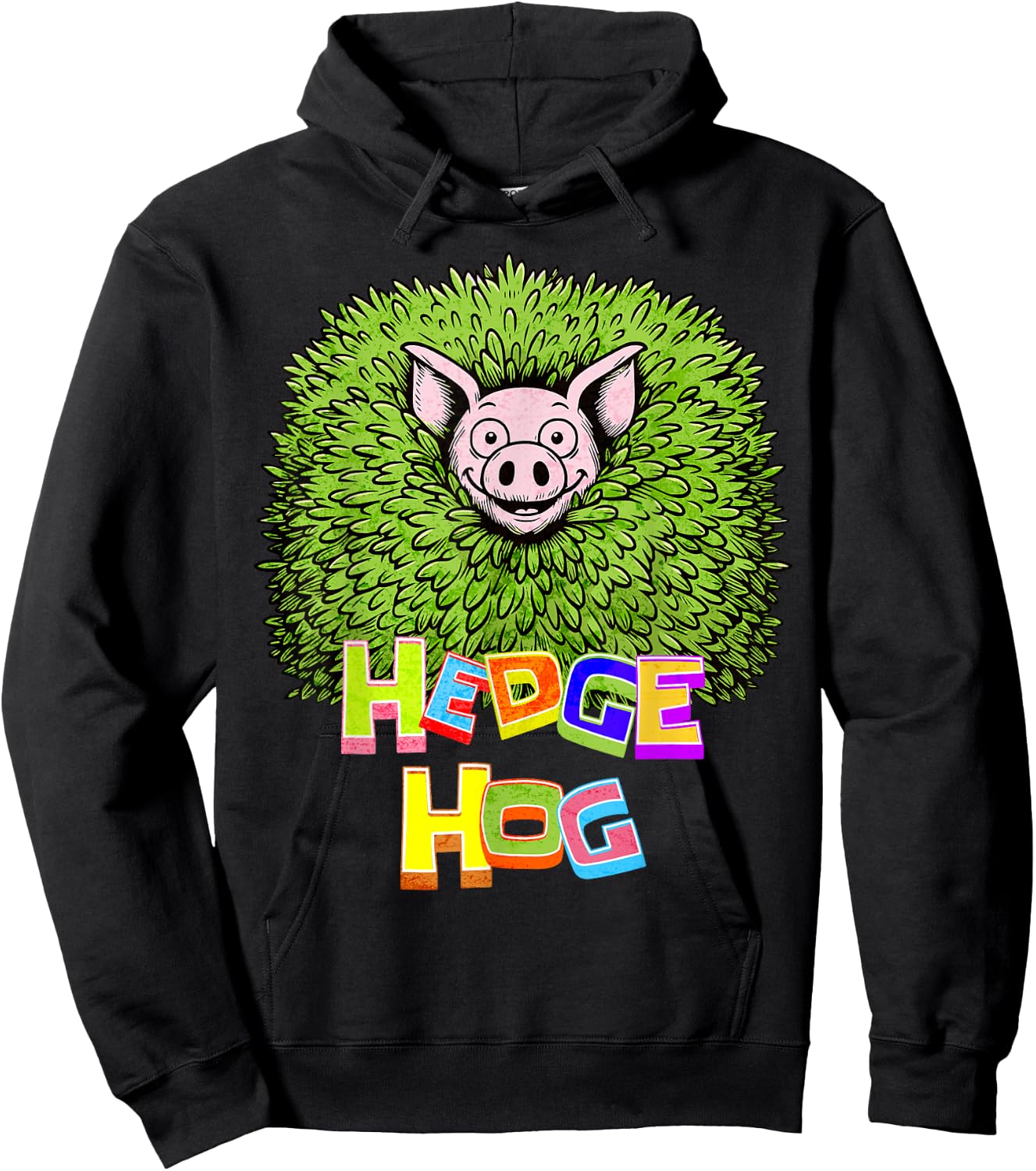 Hedge Hog Funny Hedgehog Pun Cute Animal How I Roll Pig Farm Hoodie - Hoodie | Black