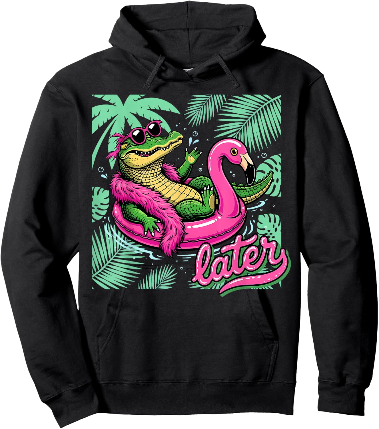 Later Gator Shirt Summer Coastal Funny Last Day of School Hoodie - Hoodie | Black