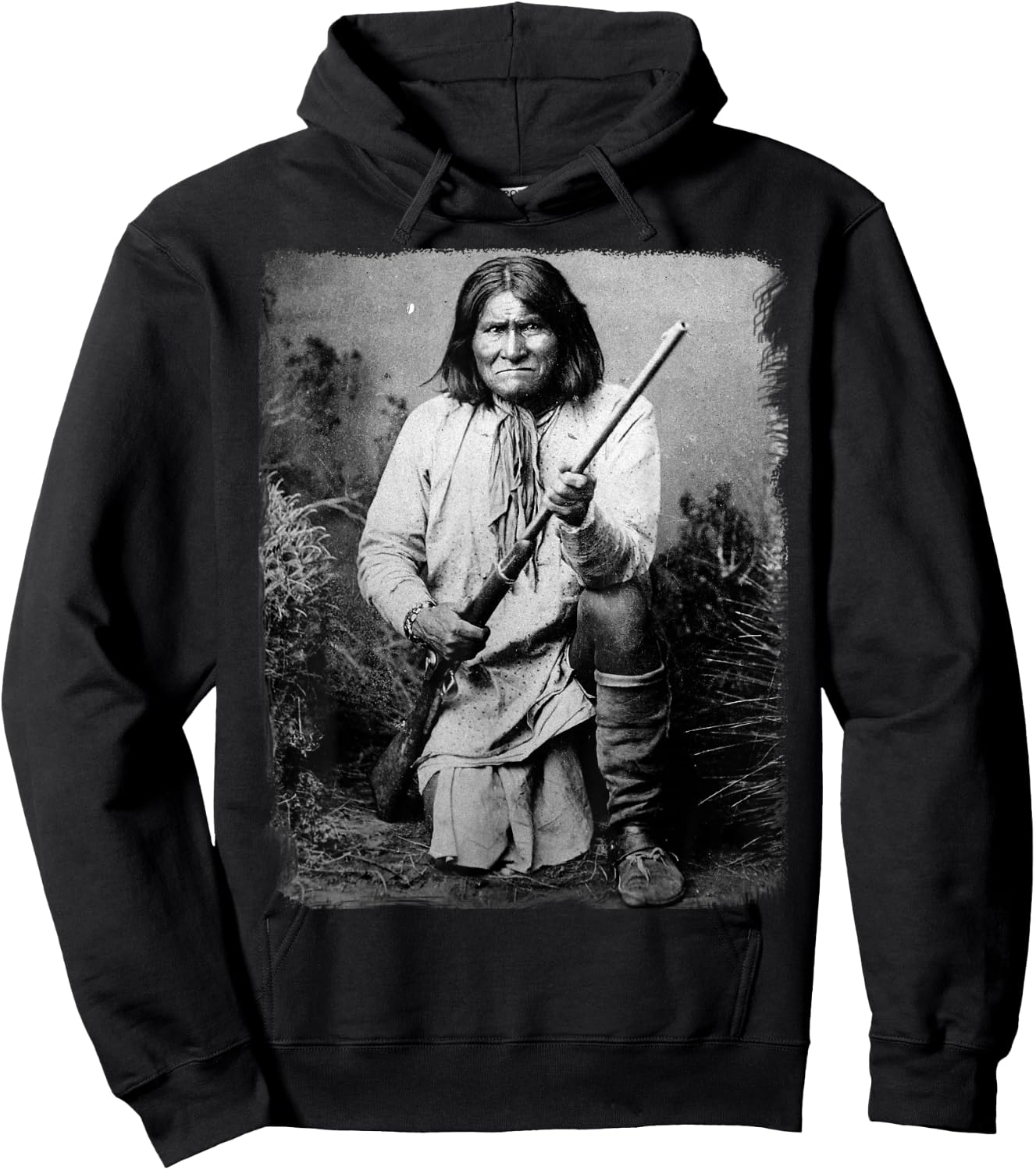 Geronimo t Shirt Warrior Native American Hoodie - Hoodie | Black