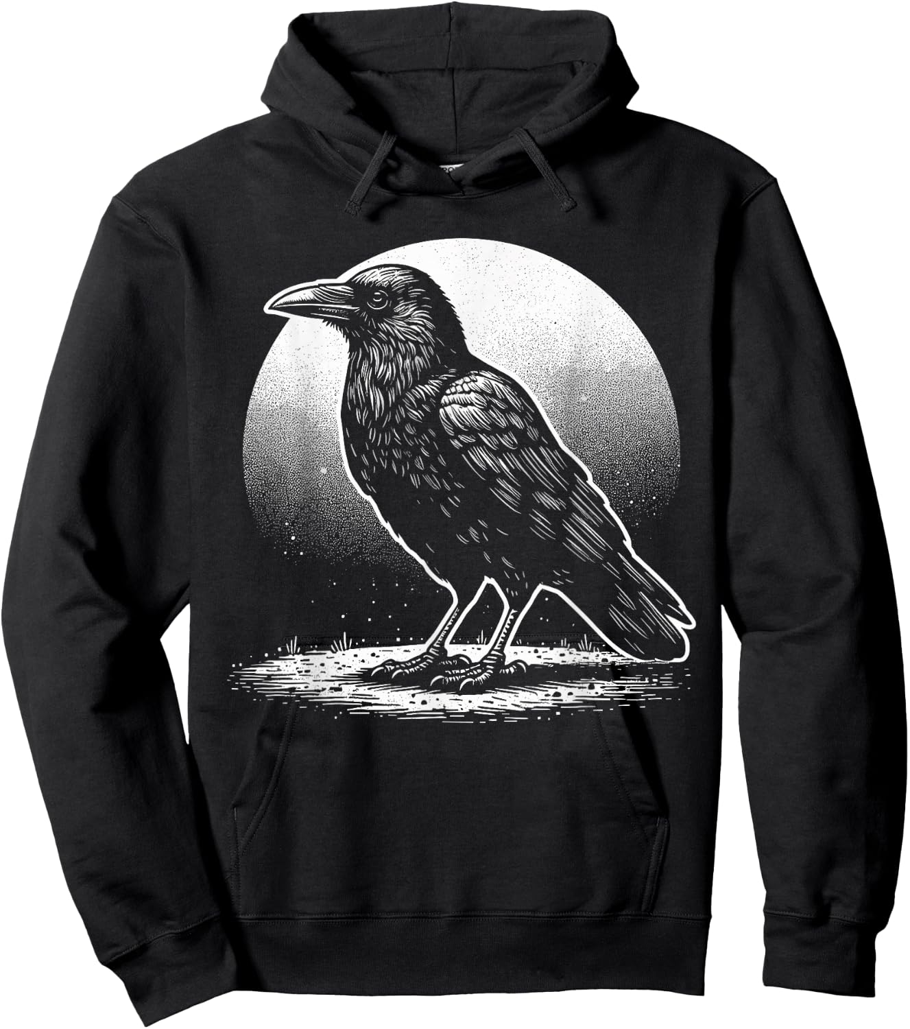 Beautiful Black Crow Raven Bird Hoodie - Hoodie | Black