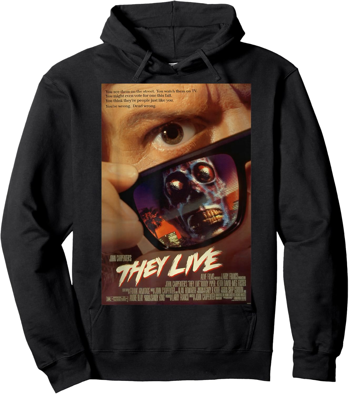 They Live Sunglasses Poster Hoodie - Hoodie | Black