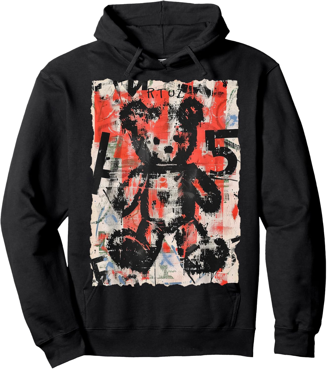 Teddy Bear Graffiti Vintage Teddy Streetwear Teddy , Black, S Hoodie - Hoodie | Black