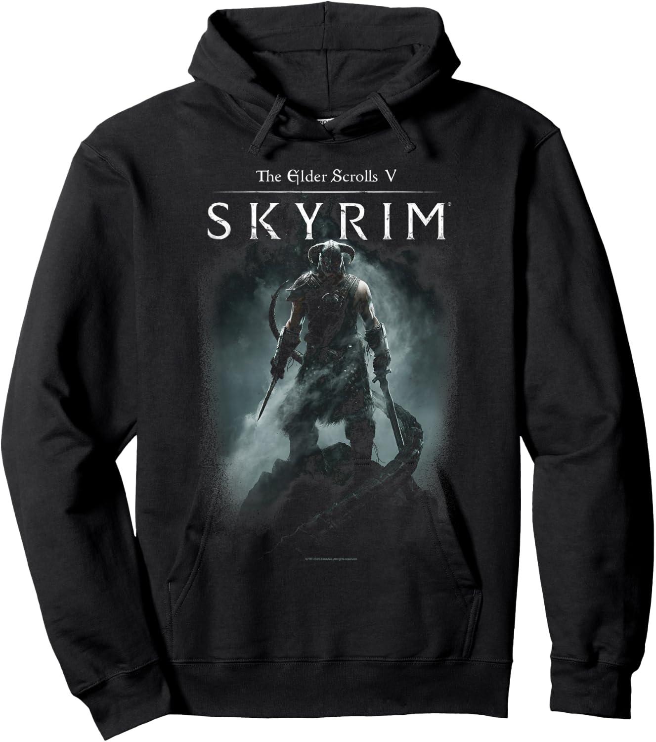Ripple Junction x Elder Scrolls Dragonborn In Silhouette , black Hoodie - Hoodie | Black