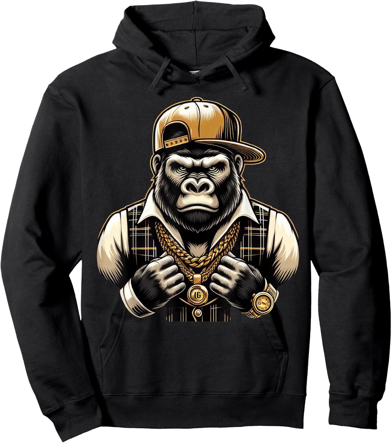 Rapper Kostüm Kinder , Schwarz, S, -Kinder, Hip-Hop Fans, Rap-Musik Fans, Kurzarm, , Kinder/Musik, Schwarz, S Hoodie - Hoodie | Black