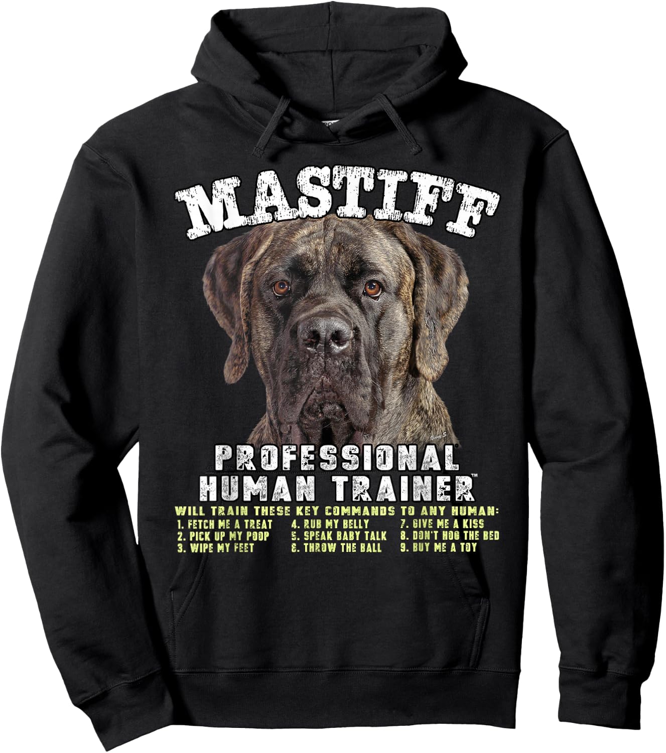 Mastiff Brindle Professional Human Trainer Hoodie - Hoodie | Black