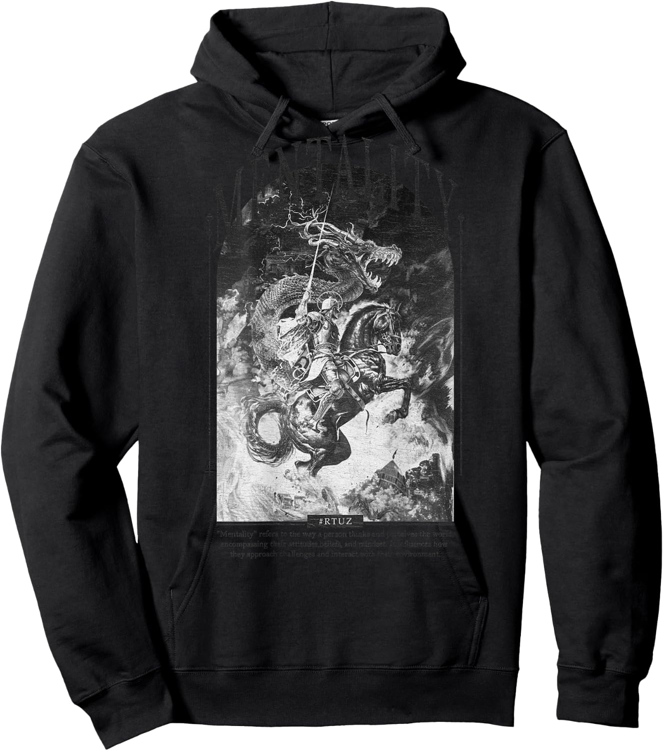 Modern Hip Hop Vintage Graffiti Urban Backprint Streetwear , White Hoodie - Hoodie | Black