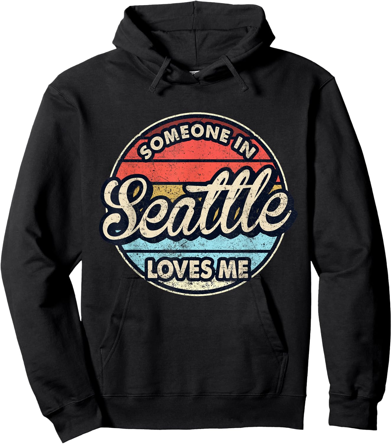 Someone In Seattle Loves Me City US USA Hoodie - Hoodie | Black