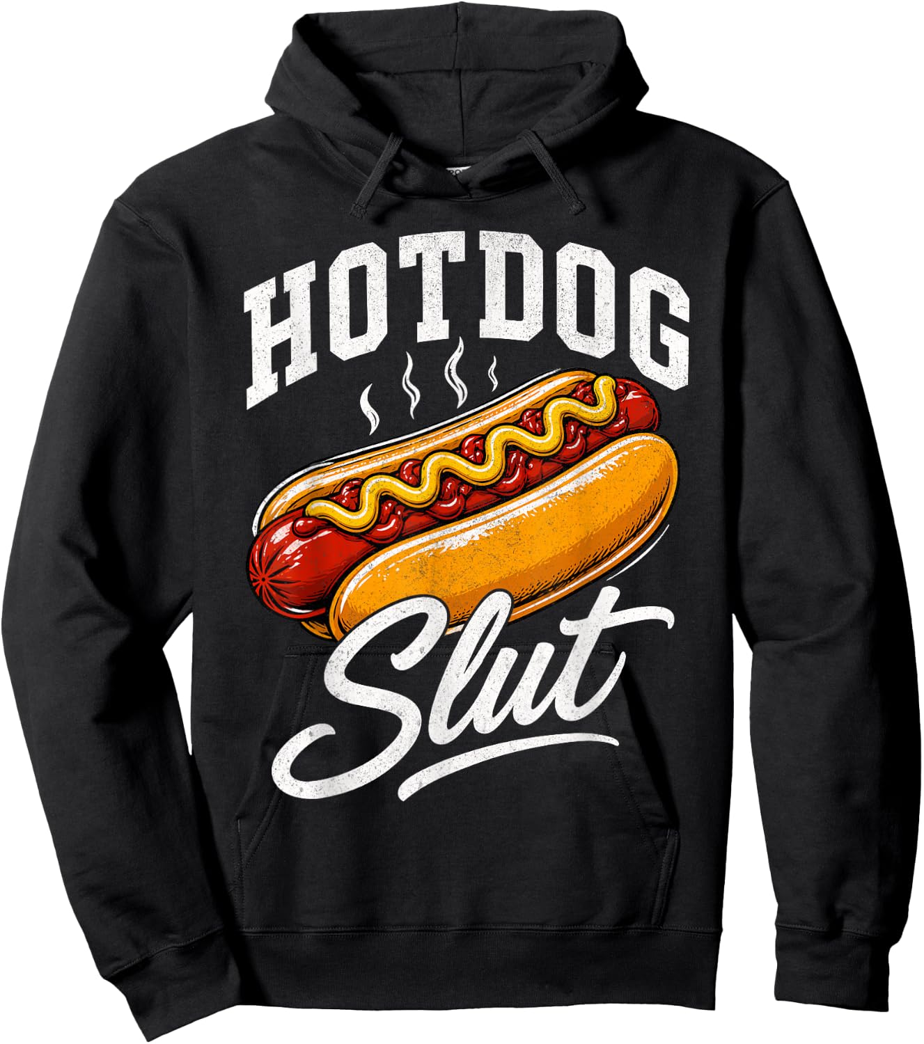 Hotdog Slut Fun Food Lover Hoodie - Hoodie | Black